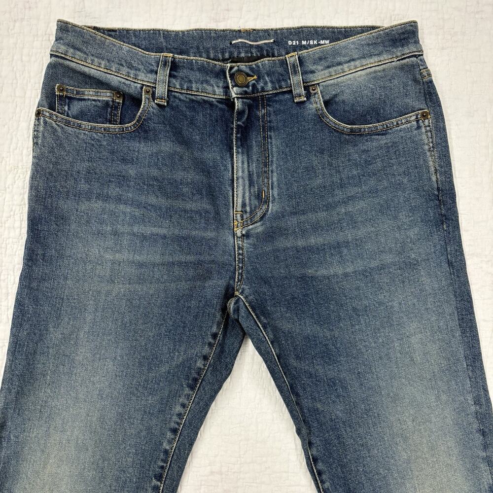 Saint Laurent Mens Size 34X28 Blue Denim Jeans D21 M/SK-MW Made In Italy